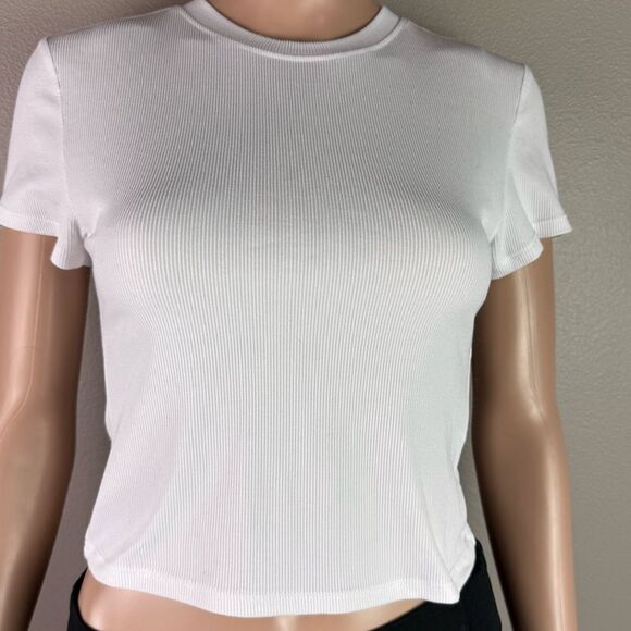 7 Diamonds Ribbed Cropped T-Shirts - Picture 1 of 7